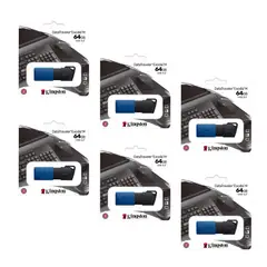KINGSTON - MEMORIA USB EXODIA M 64 GB NEGRA KIT DE 6 UNIDADES