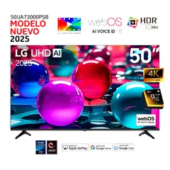 LG - Televisor 50 Pulg Ultra HD 4K AI ThinQ 50UA7300 Modelo 2025- Negro