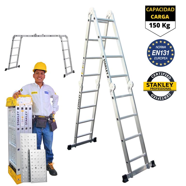 Escalera multiposición 16 peldaños articulada 4X4