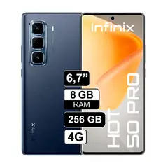 INFINIX - Celular Hot 50 PRO 256GB 8GB Ram Negro Pantalla FHD+ 120Hz 50MPX
