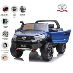 TOYOTA - Carro a Batería para Niños 4 x 4 "HILUX" Blue