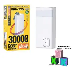 REMAX - Combo Cargador Portatil RPP-320 + Mini Parlante x1