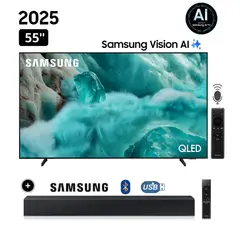 SAMSUNG - Televisor QLED 55 QN55Q7FAAGXPE 4K UHD Smart TV + SOUNDBAR