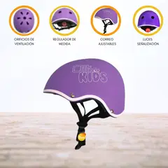 OLLIE - Casco Protector Para Niño »S KIDS» Purple
