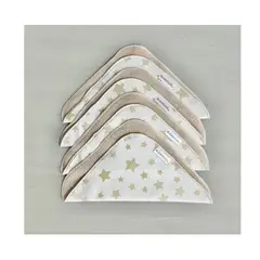 BLAUHOUSE - Babita para Bebé Algodón Reverso Felpa Pack x4 Estrellas