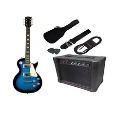 GENERICO - Pack de Guitarra Eléctrica Les Paul String Azul