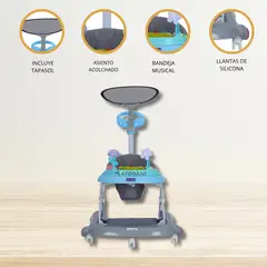 BAMBINO - Andador Mecedora 4 en 1 «BAMBINO X5» Green/Gray