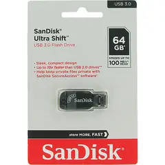 SANDISK - Memoria Flash USB Ultra Shift, 64GB, USB 3.0