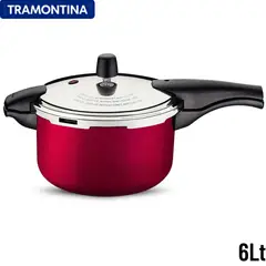 TRAMONTINA - Olla a Presión 24 cm x6Lt Vancouver Rojo-