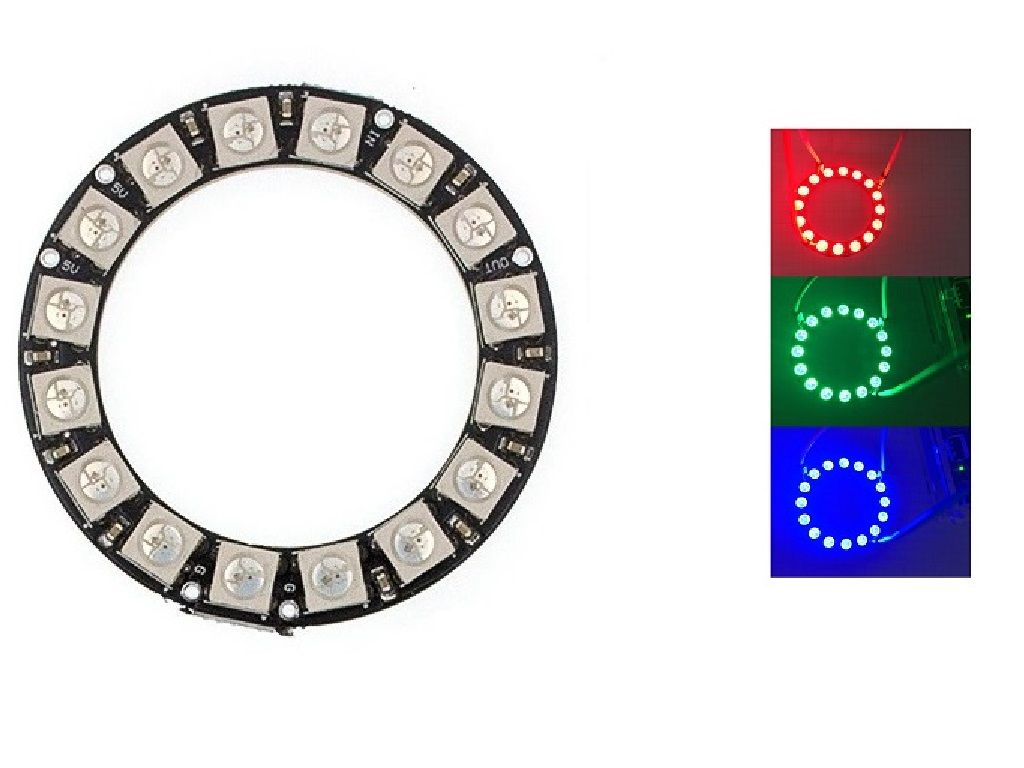 Anillo Led Ws2812b 5050 Rgb 16 Bit Para Raspberry Placa Diy