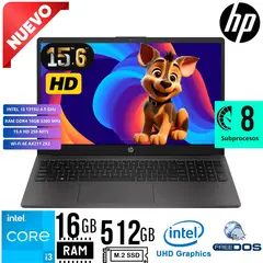 HP - LAPTOP 250 G10 Core i3 1315U - 13va 15.6" HD RAM 16GB SSD 512GB Free Dos NP : A29CMLA
