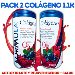 GENERICO - Pack 2 frascos de 1Kilo 100gr de Colágeno con Resveratrol Q10 Premium