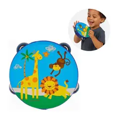 GENERICO - Pandereta Infantil de 20 cm con Diseño - Azul
