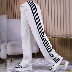 BENCUS JEANS - Pantalón Jean Wide Leg Colombiano Rayas Laterales