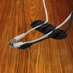 GENERICO - Organizador de Cables negro Multiusos 10 Und