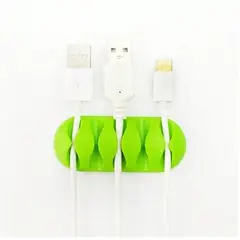 GENERICO - Organizador de Cables verde Multiusos 10 Und