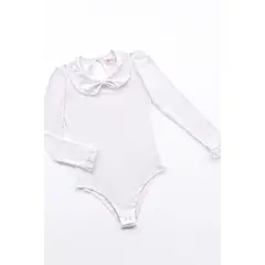 KIDS MASHMELO - BODY PARA NIÑA CON TULL BORDADO EN CUELLO BB Y PUÑOS