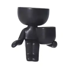 PIA COPELLO STORE - Florero de Cerámica Forma Muñeco - Negro