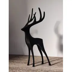 GENERICO - ADORNO EXCLUSIVO CIERVO NEGRO 23cm x 12cm x 7cm