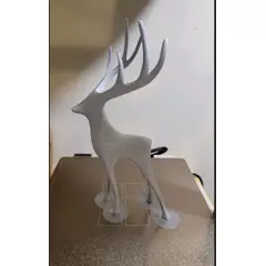 GENERICO - ADORNO EXCLUSIVO CIERVO COLOR GRANITO 23cm x 12cm x 7cm