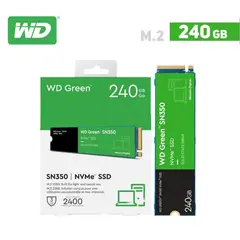 WESTERN DIGITAL - Disco Duro Solido Wester Digital Green NVME SN350 240GB M.2 PCIe 2280