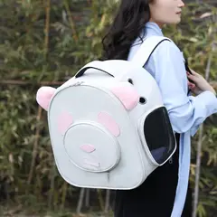 GENERICO - Mochila transportadora para gato - osito 40x33x22cm - Rosa