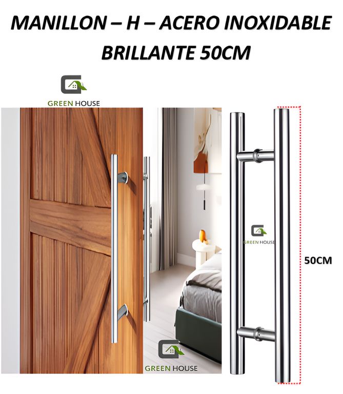 MANIJA - MANILLON ACERO INOXIDABLE MOD H - DOBLE 50cm