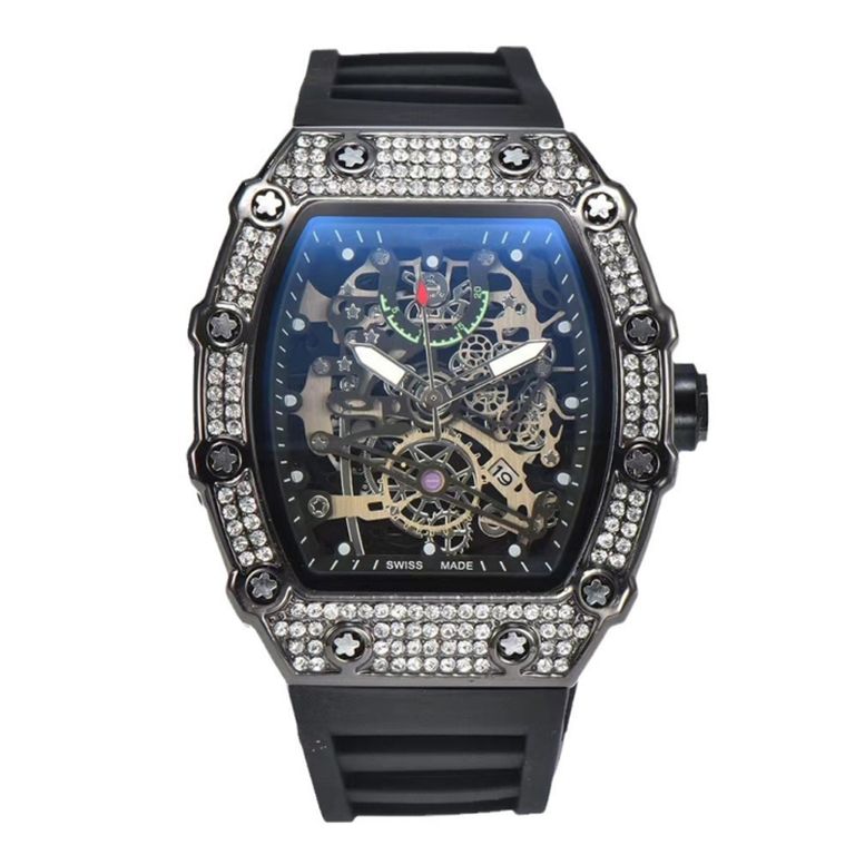 Toumi CL reloj mecánico de gran dial impermeable - Negro