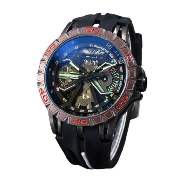 OVO Toumi MJ reloj mecánico de gran dial impermeable - Negro