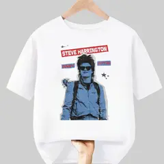 GENERICO - Polo Algodon Steve Harrington Stranger Things Blanco - Tallas 12 hasta XL