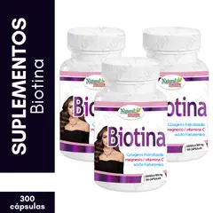 GENERICO - Pack x3 Biotina 100 Cápsulas - Natural Medix