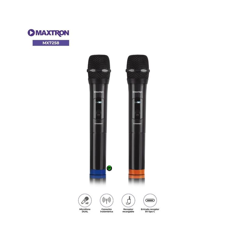 Micrófono Profesional Dual Bluetooth Crooner MX7258