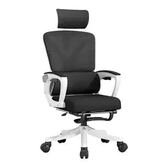 JOTA STORE - Silla Giratoria Evox CT258R con Reposapiés para Escritorio y Oficina - Blanco