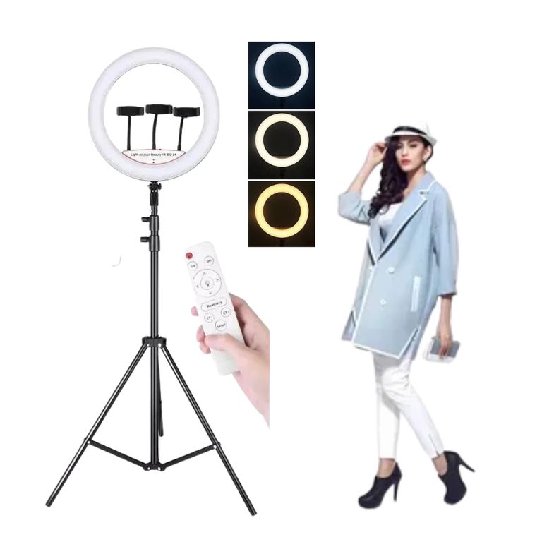 Aro De Luz Led Fotografico 45 Cm Tripode Control