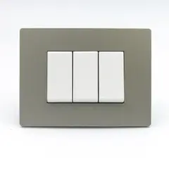 SINTHESI - CONMUTADOR DE 3 VIAS TRIPLE S33 PLACA ARENA Y DADOS S22 BLANCOS