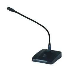 POWER ACOUSTIK - Microfono profesional flexible para conferencias con base de mesa