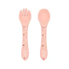 SASSI - Kit de tenedor y cuchara de Silicona - Slurpy El Pulpo