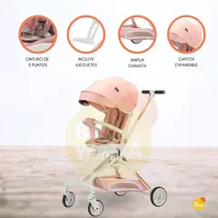 CUZKA - Coche Deportivo para Bebé «MONTAGE» Pink