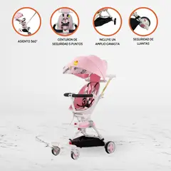 EBABY - Coche de Paseo para Bebé »MOSCHING» Pink