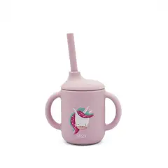 SASSI - Taza con Cañita de Silicona - Sparkly El Unicornio