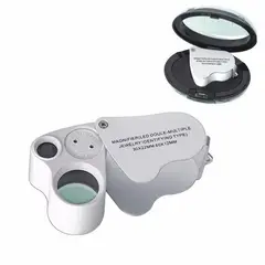 GENERICO - Lupa entomologica 30x y 60x con luz led doble lente