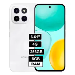 HONOR - Celular X6C 4G 256GB 8GB RAM cámara principal 50MP frontal 5M 661 Blanco