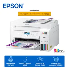 EPSON - Impresora Ecotank ET-3850 Dúplex Color A4 Wi-Fi LED 2.4 White