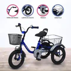 BABYGO - Triciclo Chavo PRIX «CADENA» BLUE
