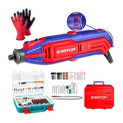 EMTOP - Mini Grinder 130w Multipropósito Cortador Pro + Set 420pzas