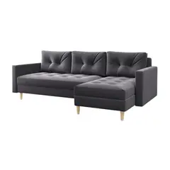 GENERICO - Sofá Seccional Chestter Premium - 2 piezas color Gris Oscuro