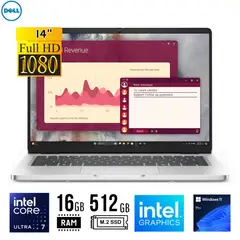 DELL - LAPTOP Pro 14 PC14250 14" FHD Plus Intel Core Ultra 7 255U 16GB 512GB SSD W11 Pro