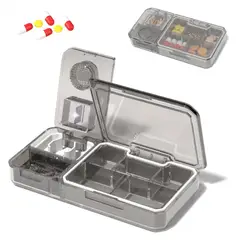 GENERICO - Cortador De Pastillas, Pastillero y Triturador Portatil 3 en 1