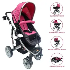 BABY KITS - Coche Deportivo Moisés para Bebé »SPRING»Pink