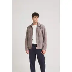 VELEZ - Vélez Casaca Trivoli Cuero Gamuzado Hombre Horma Fitted Gris